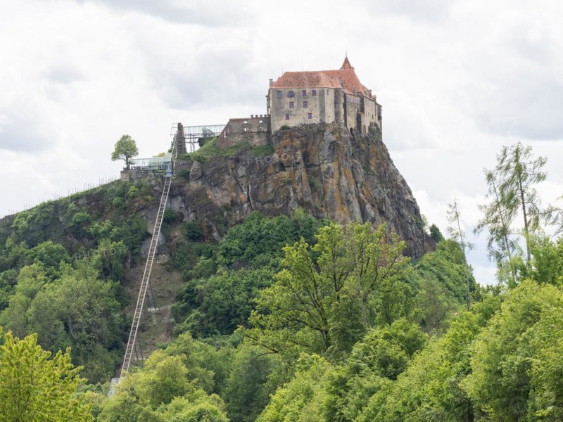 Lift to Riegersburg, Riegersburg, Styrian volcanic region near Riegersburg, Styria, Austria, Europe