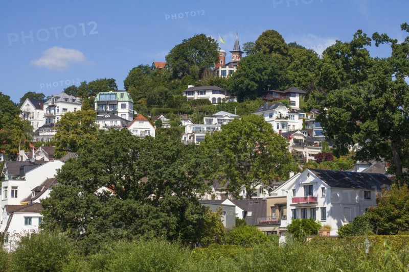 Villas in the Treppenviertel, residential building, Blankenese district, Hamburg, Germany, Europe
