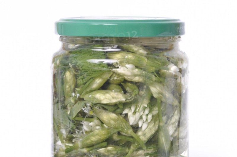 Wild garlic flower bud in lacto fermented
