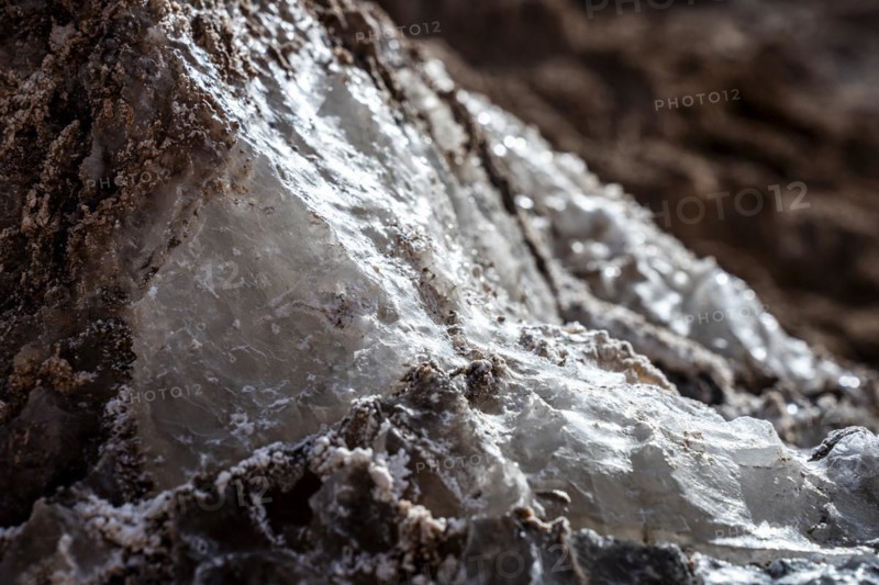 Salt crystals bound in rock, Valle de la Luna, San Pedro de Atacama, Antofagasta, Chile, South America
