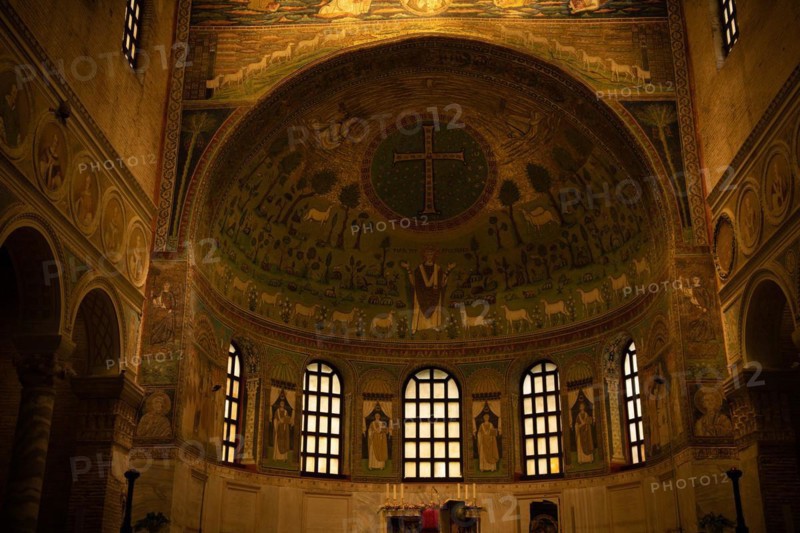 Ravenna mosaics, interior, italy