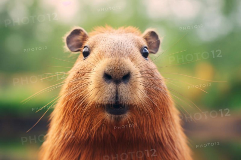 Cute Capybara animal, a cavy rodent. KI generiert, generiert, AI generated