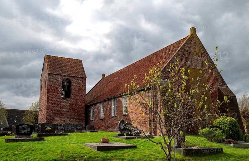 Protestant Reformed Church in Critzum, municipality of Jemgum, district of Leer, Rheiderland, East Frisia, Lower Saxony, Germany, Europe