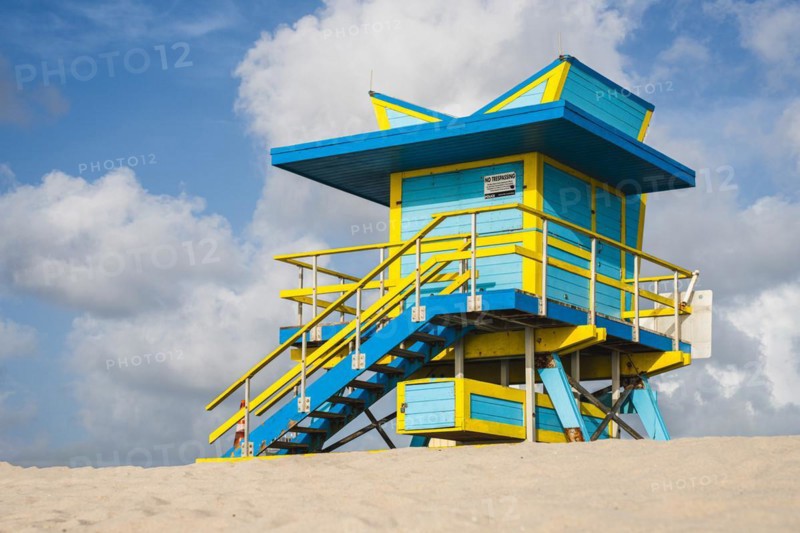 14th Street LifeGuard Tower, Miami Beach, Florida, USA, North America