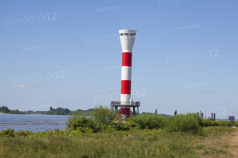 Lighthouse on the Elbe, Blankenese district, Hamburg, Germany, Europe