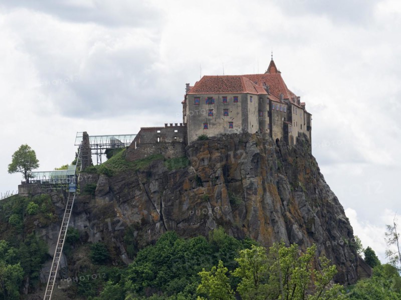 Lift to Riegersburg, Riegersburg, Styrian volcanic region near Riegersburg, Styria, Austria, Europe
