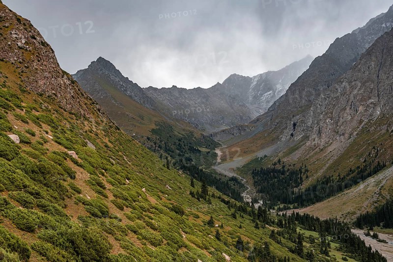 Green Mountain Valley, Chong Kyzyl Suu Valley, Terskey Ala Too, Tien-Shan Mountains, Kyrgyzstan, Asia