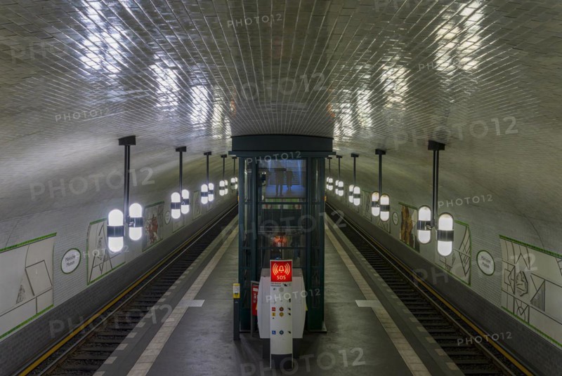 Interior photograph, Maerkisches Museum underground station, Berlin, Germany, Europe