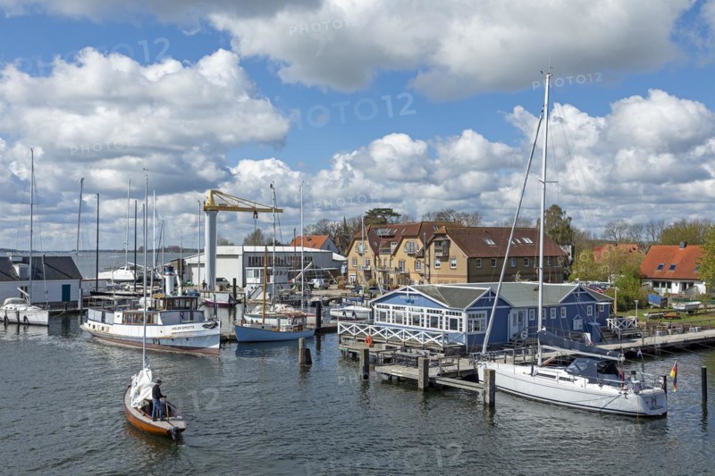 Boats, sailing boat, harbour, Arnis, smallest town in Germany, Schlei, Schleswig-Holstein, Germany, Europe