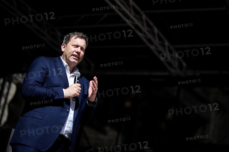 Lars Klingbeil, SPD party chairman, during his visit to the DGB rally in Chemnitz, 1 May 2024