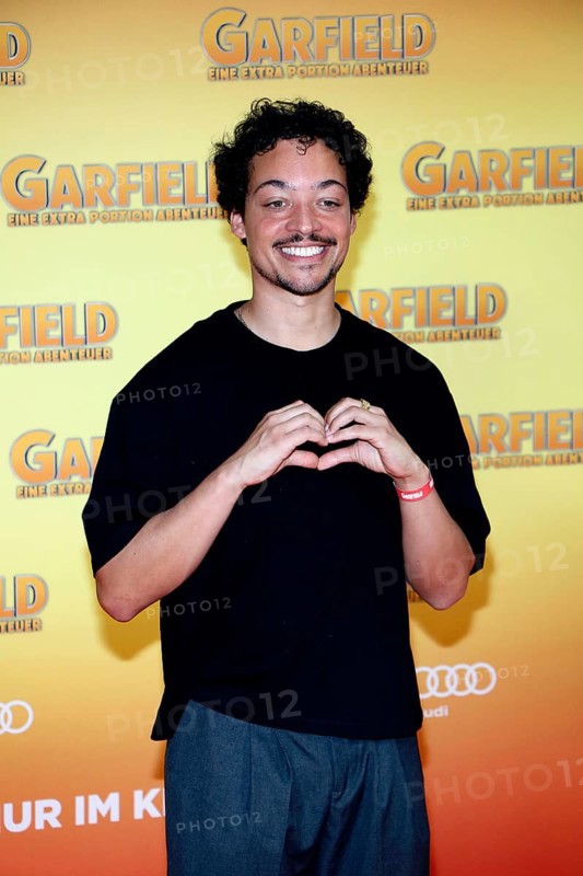 Aurel Mertz at the German premiere of the film GARFIELD - EINE EXTRA PORTION ABENTEUER at the cinema in the Kulturbrauerei on 5 May 2024 in Berlin