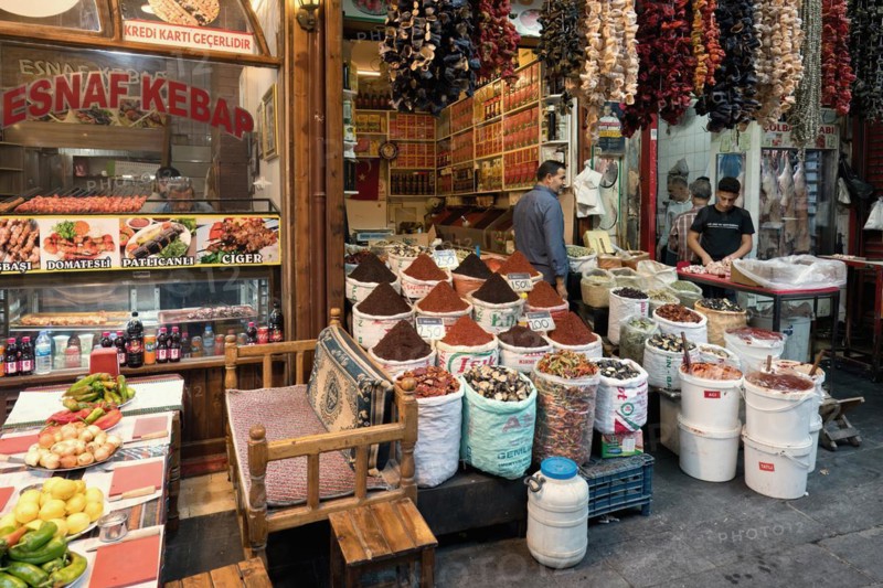 Spice market, Sanliurfa bazaar, Turkey, Asia