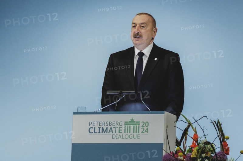 Ilham Aliyev, President of Azerbaijan, photographed during the Petersberg Climate Dialogue in Berlin, 26.04.2024. / Photographed on behalf of the Federal Foreign Office