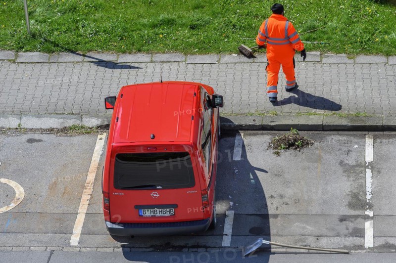 Street sweeper, Kempten, Allgaeu, Swabia, Bavaria, Germany, Europe