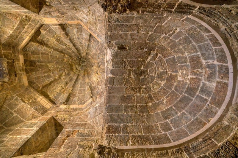 Monastery of Saint Ananias known as Deyrulzafaran or Saffron Monastery, Ceiling Cupola, Mardin, Turkey, Asia