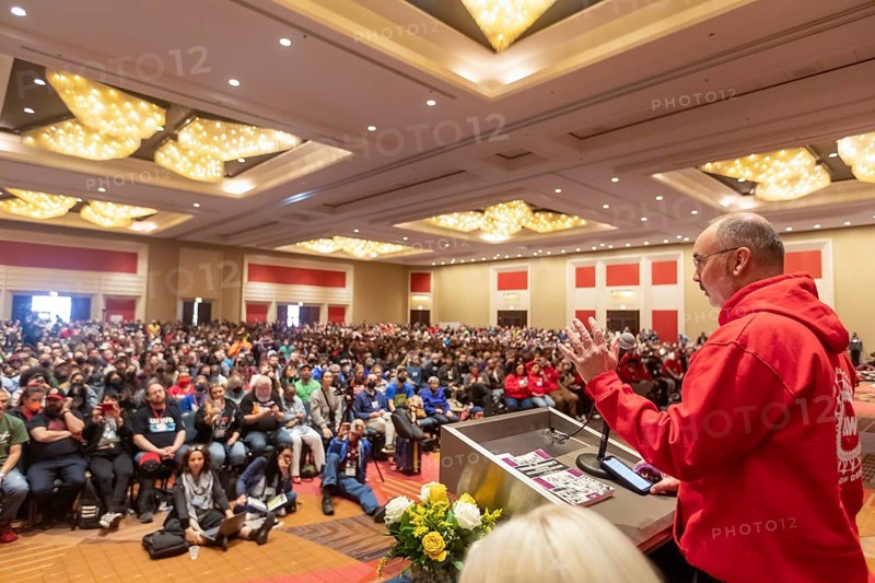 Chicago, Illinois, Shawn Fain, president of the United Auto Workers union, speaks at the conclusion of the 2024 Labor Notes conference. That event brought together 4, 700 union activists who are working to revitalize the labor movement