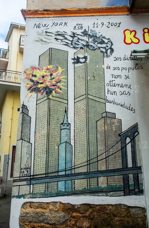 Murals in Orgosolo, Nuoro province, Sardinia, Italy, South Europe, Europe