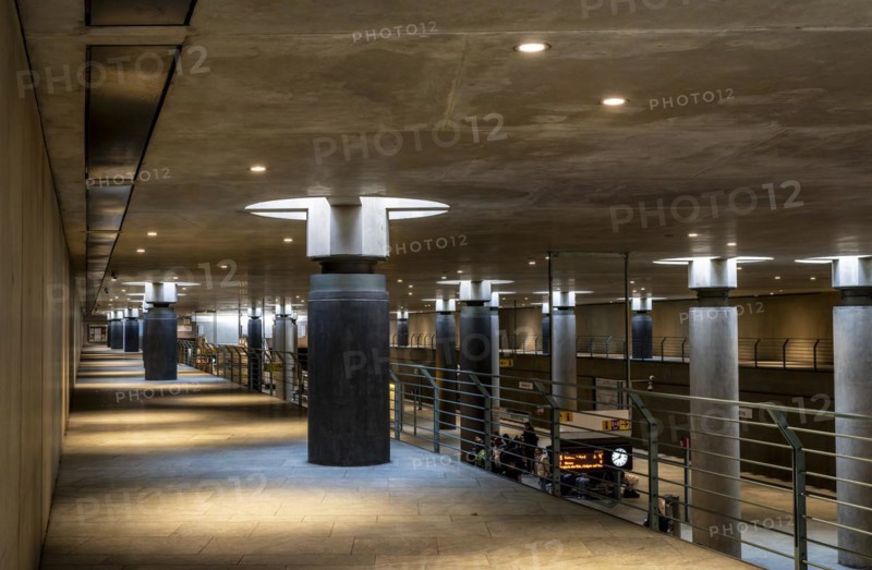 Interior photo, Bundestag underground station, Berlin, Germany, Europe