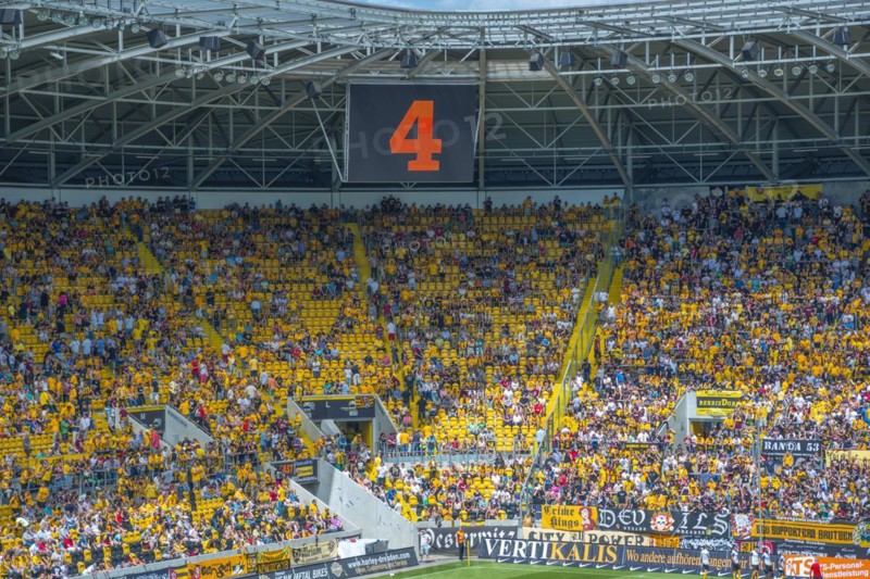 Gluecksgas-Stadion, Dynamo Dresden football stadium, Dresden, Saxony, Germany, Europe