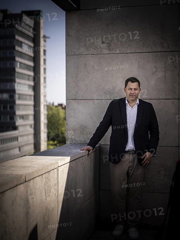 Berlin, 30.04.2024. SPD leader Lars Klingbeil on a terrace at the Willy Brandt House in Berlin
