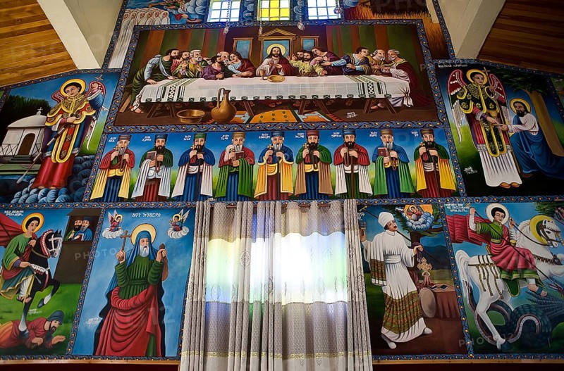 Iconostasis, Eritrean orthodox Tewahdo church, Nairobi, Kenya, Africa