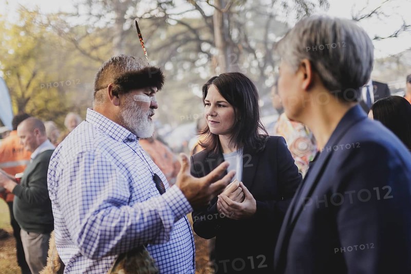 Annalena Baerbock (Buendnis 90/Die Gruenen), Federal Foreign Minister, photographed during the ceremony for the repatriation of cultural assets of representatives of the Kaurna people in Adelaide, 3 May 2024. Baerbock is travelling to Australia, New Zealand and Fiji for political talks / Photographed on behalf of the Federal Foreign Office