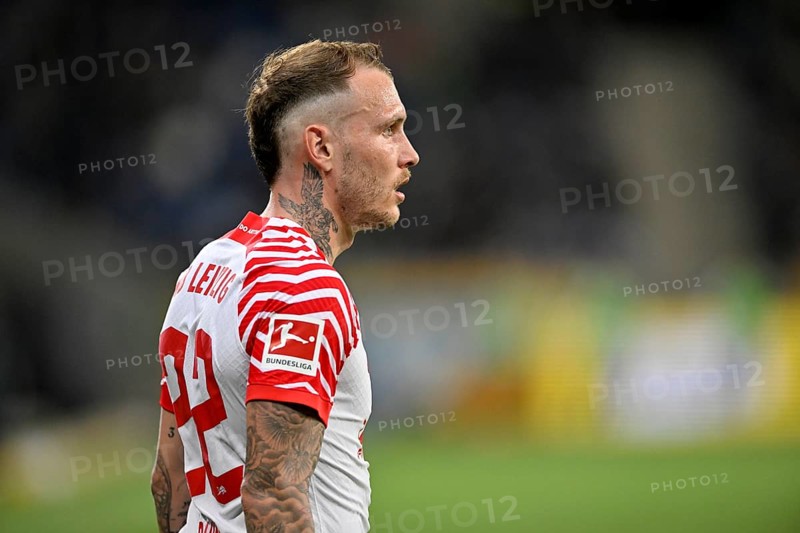 David Raum RasenBallsport Leipzig RBL (22), Tattoo, PreZero Arena, Sinsheim, Baden-Wuerttemberg, Germany, Europe
