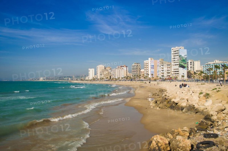 Sidon, Lebanon, April 04, 2017: View of the sea from the historic city of Sidon in Lebanon, city that the Crusaders used as a fortress, Asia
