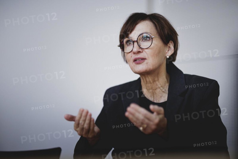 Bettina Stark-Watzinger (FDP), Federal Minister of Education and Research, recorded during an interview in Berlin, 25 April 2024