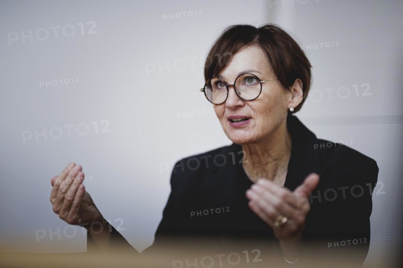 Bettina Stark-Watzinger (FDP), Federal Minister of Education and Research, recorded during an interview in Berlin, 25 April 2024