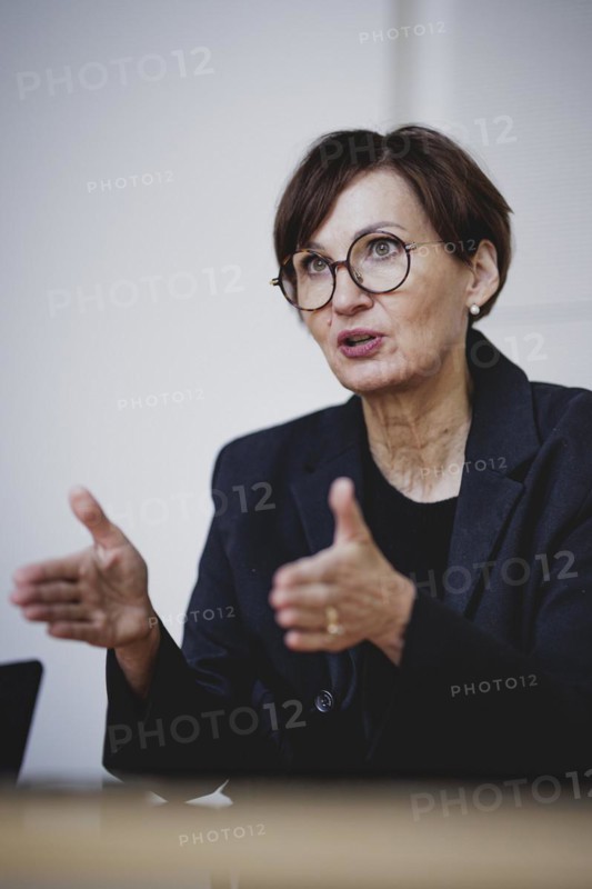 Bettina Stark-Watzinger (FDP), Federal Minister of Education and Research, recorded during an interview in Berlin, 25 April 2024