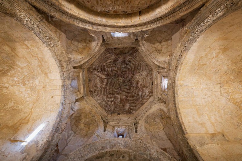 Syrian Orthodox Meyrien Ana Monastery and Church dedicated to the Virgin Mary, Arched and vaulted ceiling, Mardin, Turkey, Asia