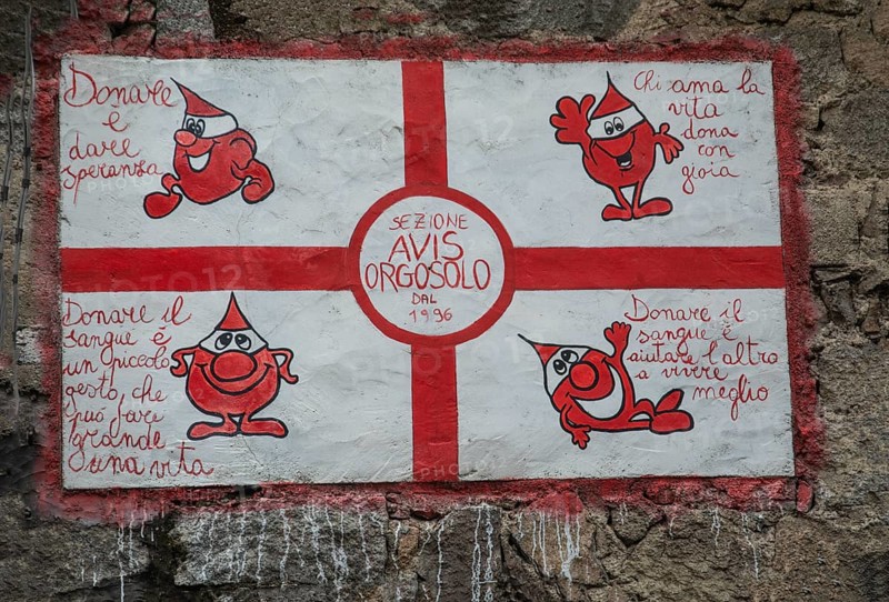Murals in Orgosolo, Nuoro province, Sardinia, Italy, South Europe, Europe
