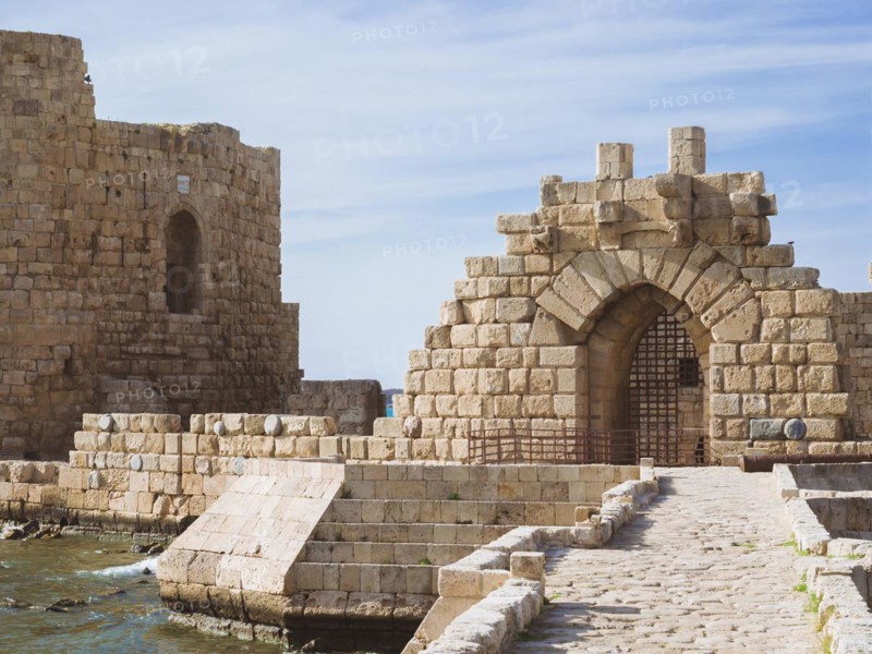 Castle of the Sea, Sidon, Lebanon, historic castle built by the Crusaders in 1228 to serve as a fortress of protection, Asia