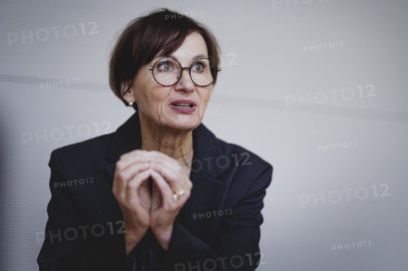 Bettina Stark-Watzinger (FDP), Federal Minister of Education and Research, recorded during an interview in Berlin, 25 April 2024