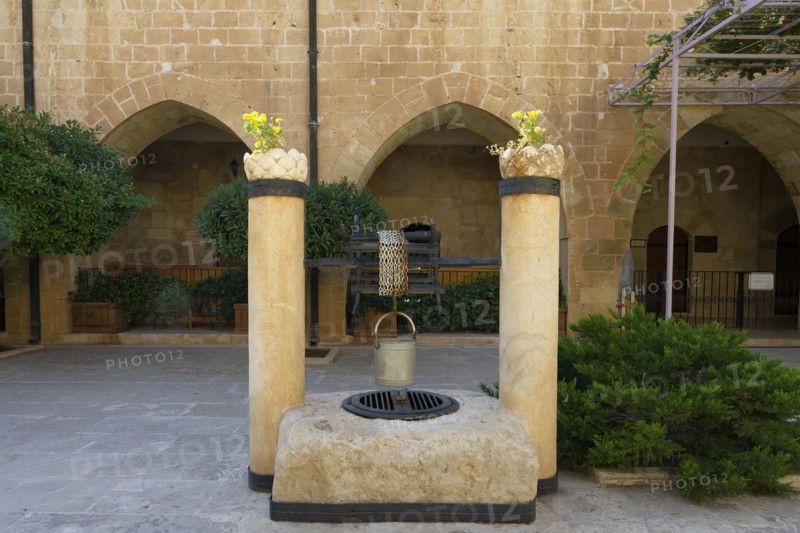 Monastery of Saint Ananias known as Deyrulzafaran or Saffron Monastery, Courtyard, Mardin, Turkey, Asia