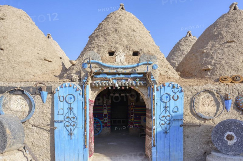 Traditional mud brick houses in the form of beehives, Harran, Turkey, Asia