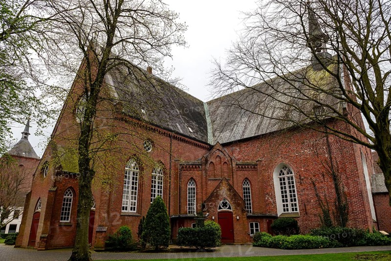 Protestant Reformed St George's Church in the small town of Weener, district of Leer, Rheiderland, East Frisia, Lower Saxony, Germany, Europe