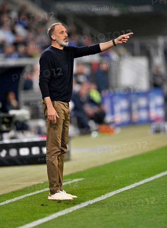 Coach Pellegrino Matarazzo TSG 1899 Hoffenheim on the sidelines, gestures, gesture, PreZero Arena, Sinsheim, Baden-Wuerttemberg, Germany, Europe