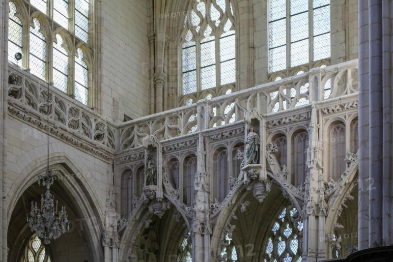 Abbey church Benedictine monastery Abbaye de Saint-Riquier, Somme department, Hauts-de-France region, France, Europe