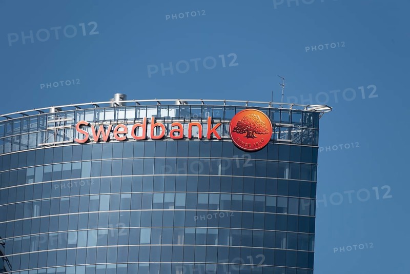 Swedbank headquarters on the banks of the Daugava, Riga, Latvia, Europe