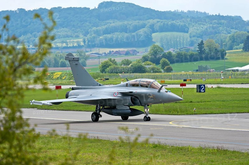 Dassault Rafale B twin-seater multi-role combat aircraft of the French Air Force Armee de l'Air, Payerne military airfield, Vaud, Switzerland, Europe