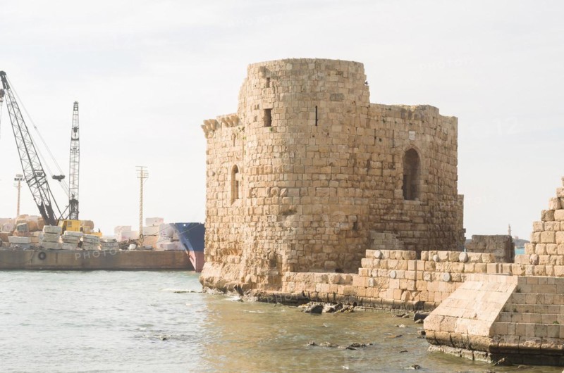 Castle of the Sea, Sidon, Lebanon, historic castle built by the Crusaders in 1228 to serve as a fortress of protection, Asia