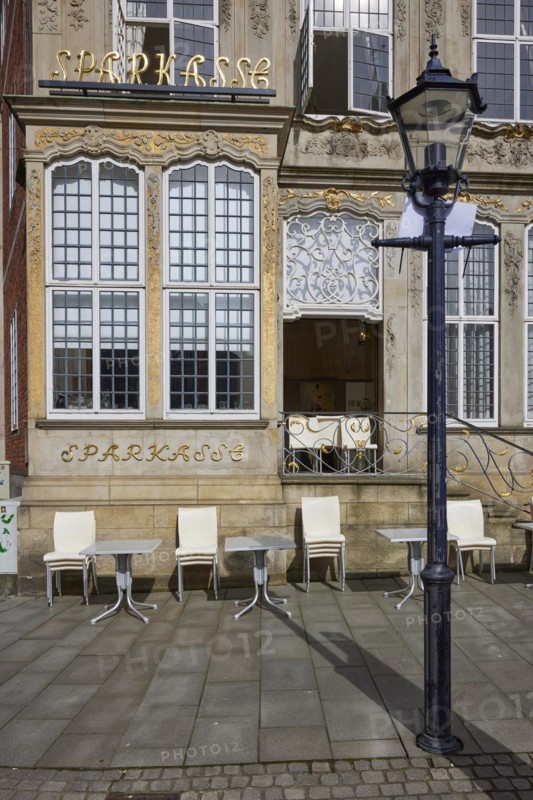 House of Stadtsparkasse Bremen at Bremer Markt in Bremen, Hanseatic City, State of Bremen, Germany, Europe
