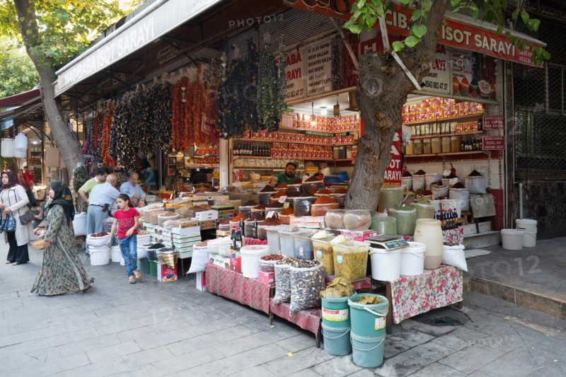 Spice market, Sanliurfa bazaar, Turkey, Asia