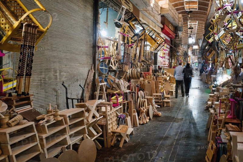Small furniture shops, Sanliurfa bazaar, Turkey, Asia