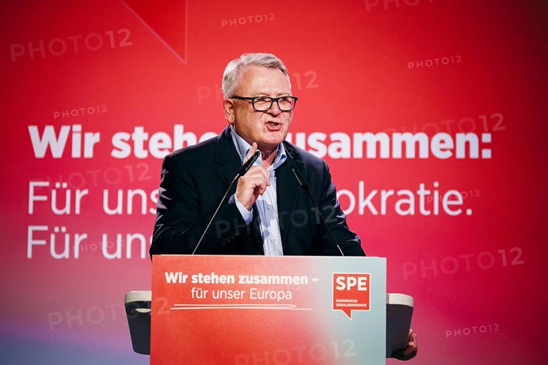 Nicolas Schmit, Luxembourg politician and lead candidate of the Party of European Socialists for the European elections, recorded at the Social Democratic Congress of the SPD and PES with the motto 'We stand together for our Europe' in Berlin, 4 May 2024