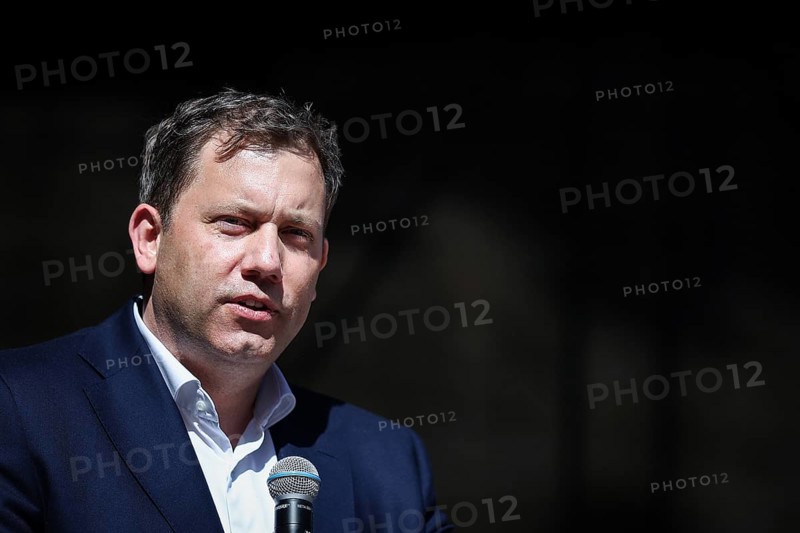 Lars Klingbeil, SPD party chairman, during his visit to the DGB rally in Chemnitz, 1 May 2024