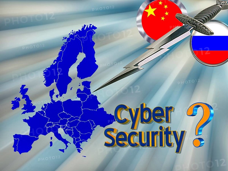 Symbolic image, cyber war Russia China, cyber security, cyber attacks worldwide, computer crime, digital IT attacks, economy, energy economy, nuclear power plants, society, hackers, data theft, espionage, malware, phishing attacks, spoofing, passwords, DDOS attacks, competition, secret services, organised crime, Germany, Europe