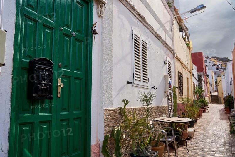 Alley in the alley neighbourhood, old town of San Sebastian de La Gomera, La Gomera, Canary Islands, Spain, Europe